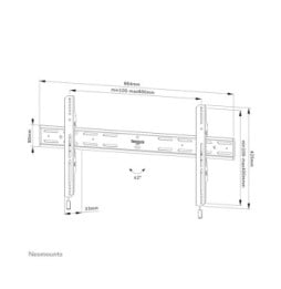 Neomounts support mural pour tv Neomounts WL30S-850BL18 support mural fixe pour écrans 43-98" - Noir  (WL30S-850BL18)