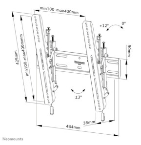Neomounts support mural pour tv Neomounts WL35S-850BL14 support mural inclinable pour écrans 32-65" - Noir  (WL35S-850BL14)