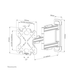 Neomounts support mural pour tv Neomounts WL40S-850BL12 support mural orientable pour écrans 32-55" - Noir  (WL40S-850BL12)
