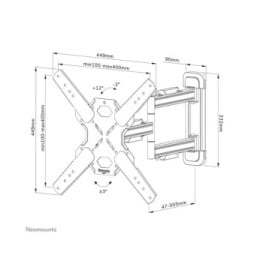 Neomounts support mural pour tv Neomounts WL40S-850BL14 support mural orientable pour écrans 32-65" - Noir  (WL40S-850BL14)