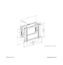 Neomounts support mural vidéo Neomounts WL95-800BL1 support mural vidéo push-pull pour écrans 42-70" - Noir  (WL95-800BL1)