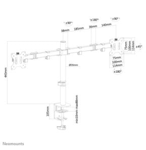 Neomounts support moniteur de bureau (FPMA-D550DBLACK)