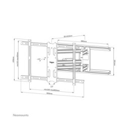 Neomounts support mural pour tv Neomounts WL40S-850BL18 support mural orientable pour écrans 43-86" - Noir  (WL40S-850BL18)