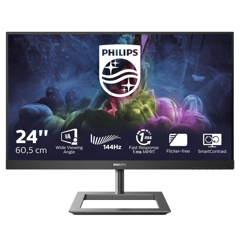 Philips E Line 242E1GAJ/00 LED display 60,5 cm (23.8") 1920 x 1080 pixels Full HD LCD Noir, Chrome (242E1GAJ/00)