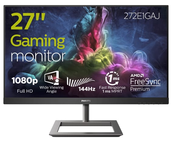 Philips E Line 272E1GAJ/00 écran plat de PC 68,6 cm (27") 1920 x 1080 pixels Full HD LCD Noir, Chrome (272E1GAJ/00)