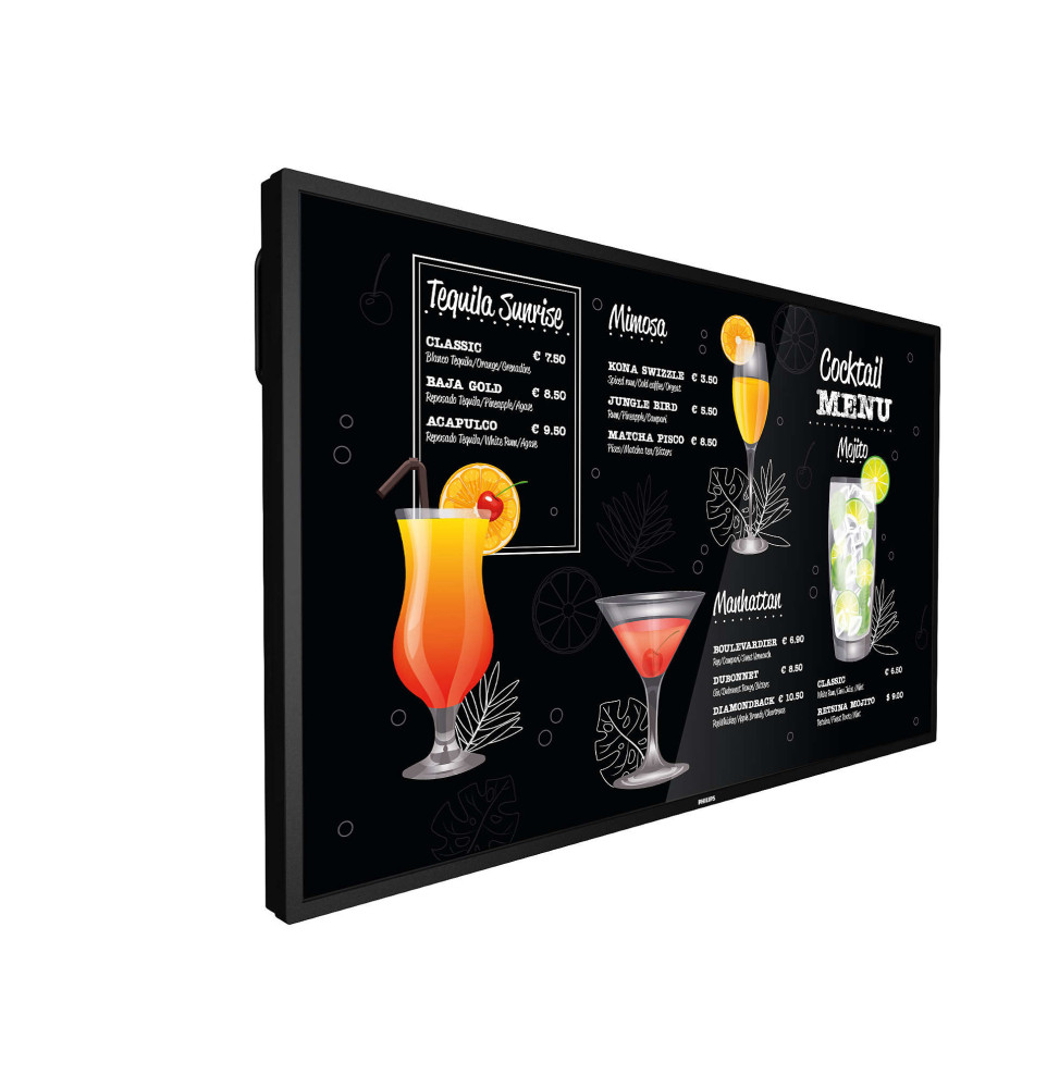 Philips Signage Solutions P-Line Panneau plat de signalisation numérique 139,7 cm (55") VA 750 cd/m² 4K Ultra HD Noir