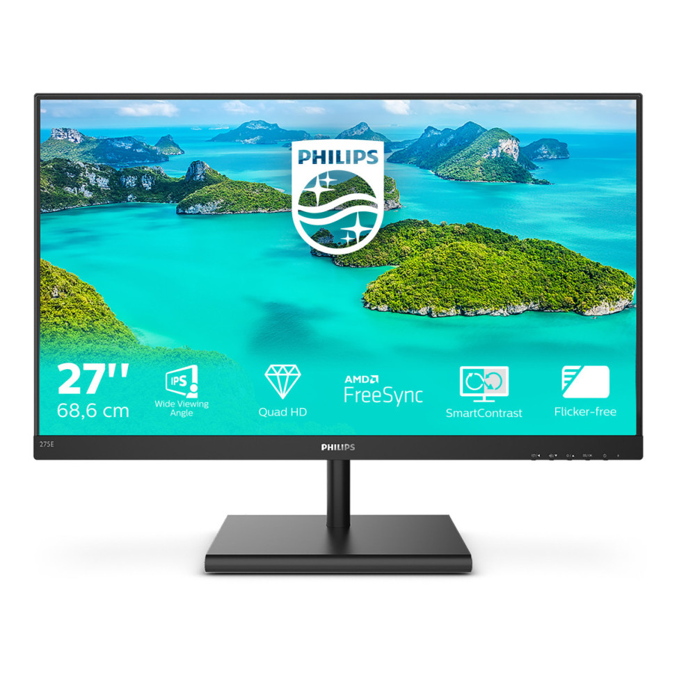 Philips E Line 275E1S/00 LED display 68,6 cm (27") 2560 x 1440 pixels Quad HD Noir (275E1S/00)