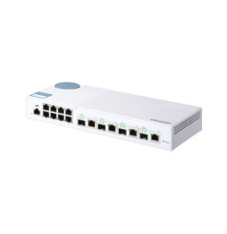 QNAP QSW-M408-4C commutateur réseau Géré L2 Gigabit Ethernet (10/100/1000) Blanc (QSW-M408-4C)