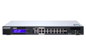 QNAP QGD-1600P Géré Gigabit Ethernet (10/100/1000) Connexion Ethernet, supportant l'alimentation via ce port (PoE) 1U Noir,