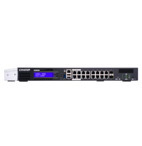 QNAP QGD-1600P Géré Gigabit Ethernet (10/100/1000) Connexion Ethernet, supportant l'alimentation via ce port (PoE) 1U Noir,