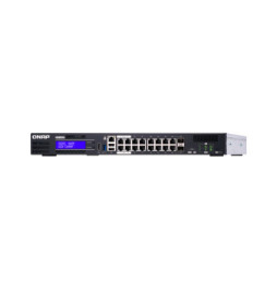 QNAP QGD-1600P Géré Gigabit Ethernet (10/100/1000) Connexion Ethernet, supportant l'alimentation via ce port (PoE) 1U Noir,
