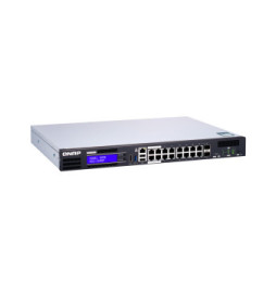 QNAP QGD-1600P Géré Gigabit Ethernet (10/100/1000) Connexion Ethernet, supportant l'alimentation via ce port (PoE) 1U Noir,