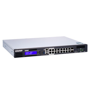 QNAP QGD-1600P Géré Gigabit Ethernet (10/100/1000) Connexion Ethernet, supportant l'alimentation via ce port (PoE) 1U Noir,