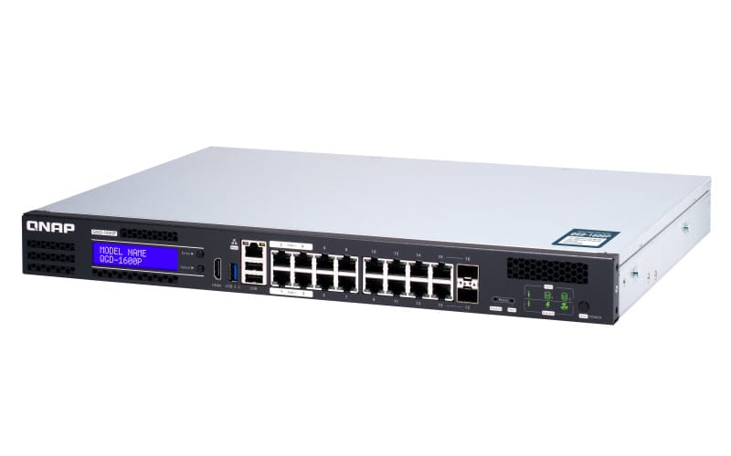 QNAP QGD-1600P Géré Gigabit Ethernet (10/100/1000) Connexion Ethernet, supportant l'alimentation via ce port (PoE) 1U Noir, — image 7