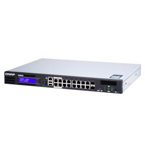 QNAP QGD-1600P Géré Gigabit Ethernet (10/100/1000) Connexion Ethernet, supportant l'alimentation via ce port (PoE) 1U Noir,