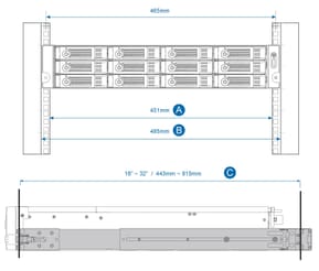 QNAP RAIL-B02 accessoire de racks Kit rail d’étagère (RAIL-B02) — image 2