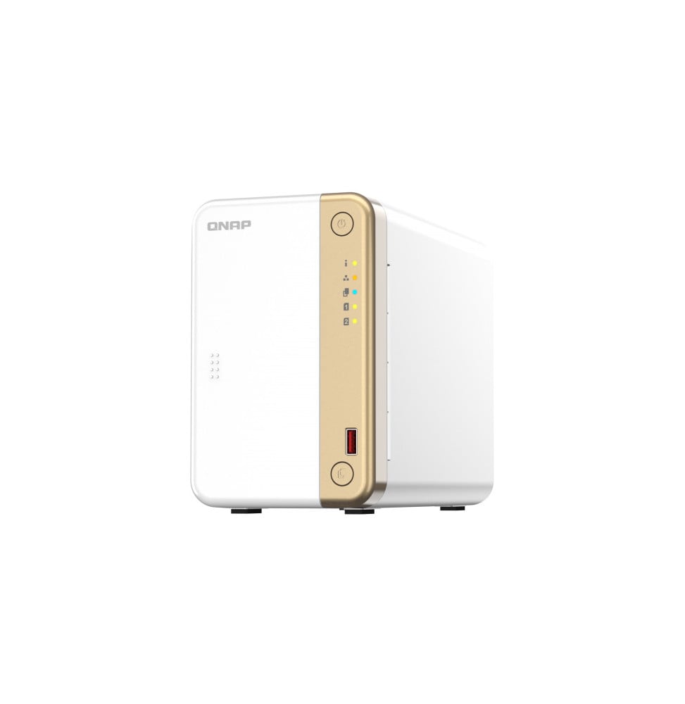 QNAP TS-262 NAS Tower Ethernet/LAN Or, Blanc N4505 (TS-262-4G)