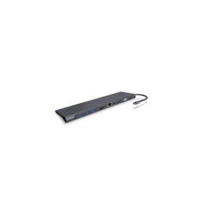 ICY BOX IB-DK2102-C Avec fil USB 3.2 Gen 1 (3.1 Gen 1) Type-C Anthracite, Noir (60389)