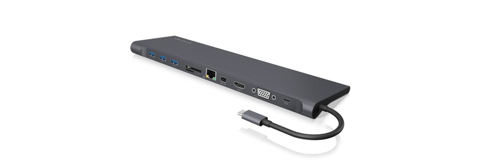 ICY BOX IB-DK2102-C Avec fil USB 3.2 Gen 1 (3.1 Gen 1) Type-C Anthracite, Noir (60389) — image 2