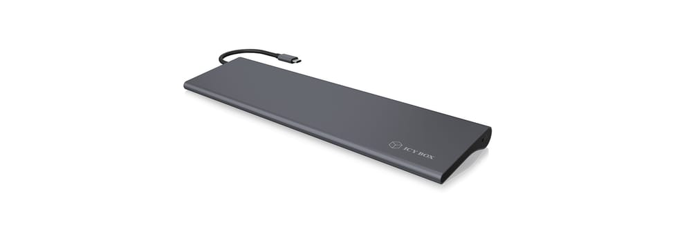 ICY BOX IB-DK2102-C Avec fil USB 3.2 Gen 1 (3.1 Gen 1) Type-C Anthracite, Noir (60389) — image 3