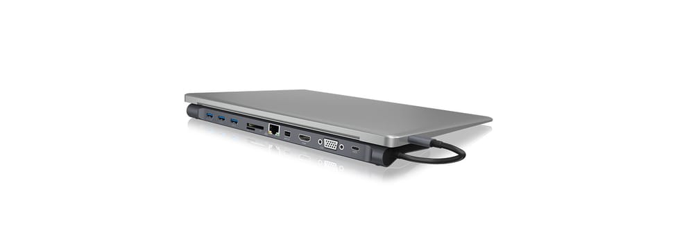 ICY BOX IB-DK2102-C Avec fil USB 3.2 Gen 1 (3.1 Gen 1) Type-C Anthracite, Noir (60389) — image 5