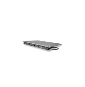ICY BOX IB-DK2102-C Avec fil USB 3.2 Gen 1 (3.1 Gen 1) Type-C Anthracite, Noir (60389)
