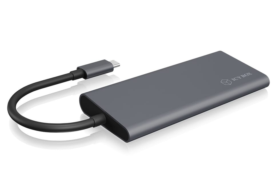 ICY BOX IB-DK4022-CPD Avec fil USB 3.2 Gen 1 (3.1 Gen 1) Type-C Anthracite, Noir (60455) — image 3