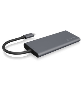 ICY BOX IB-DK4022-CPD Avec fil USB 3.2 Gen 1 (3.1 Gen 1) Type-C Anthracite, Noir (60455)