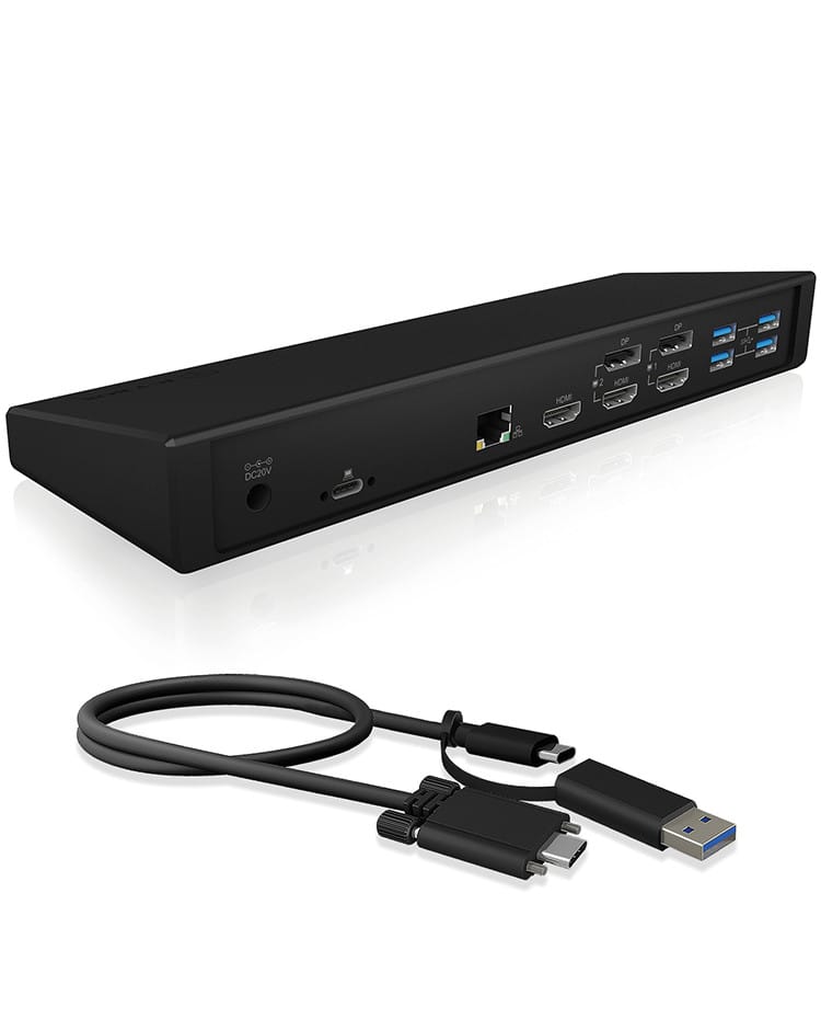 ICY BOX IB-DK2244AC Avec fil USB 3.2 Gen 1 (3.1 Gen 1) Type-C Noir (60573) — image 6