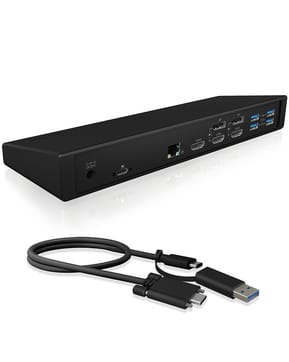 ICY BOX IB-DK2244AC Avec fil USB 3.2 Gen 1 (3.1 Gen 1) Type-C Noir (60573) — image 6