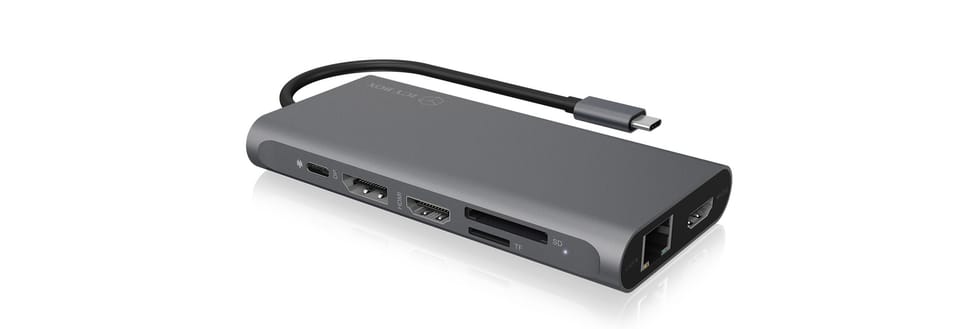 ICY BOX IB-DK4050-CPD Avec fil USB 3.2 Gen 1 (3.1 Gen 1) Type-C Anthracite (60718) — image 2