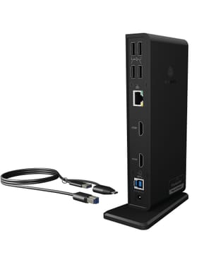 ICY BOX IB-DK2251AC Avec fil USB 3.2 Gen 2 (3.1 Gen 2) Type-A Noir (60638)