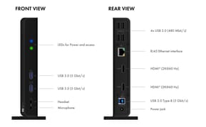 ICY BOX IB-DK2251AC Avec fil USB 3.2 Gen 2 (3.1 Gen 2) Type-A Noir (60638) — image 7
