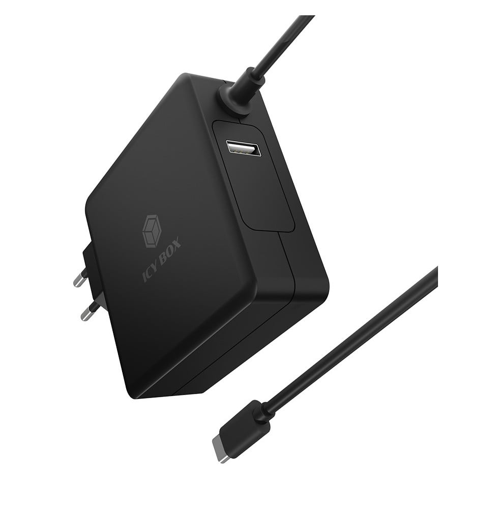 ICY BOX IB-PS101-PD Ordinateur portable, Smartphone, Tablette Noir Secteur Intérieure (60772)