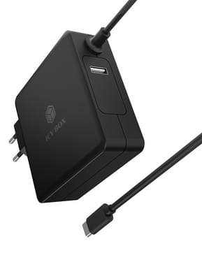 ICY BOX IB-PS101-PD Ordinateur portable, Smartphone, Tablette Noir Secteur Intérieure (60772)