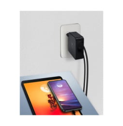 ICY BOX IB-PS101-PD Ordinateur portable, Smartphone, Tablette Noir Secteur Intérieure (60772)