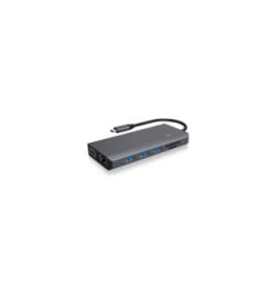 ICY BOX IB-DK4070-CPD Avec fil USB 3.2 Gen 1 (3.1 Gen 1) Type-C Anthracite, Noir (60806)