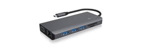 ICY BOX IB-DK4070-CPD Avec fil USB 3.2 Gen 1 (3.1 Gen 1) Type-C Anthracite, Noir (60806)
