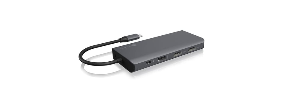 ICY BOX IB-DK4070-CPD Avec fil USB 3.2 Gen 1 (3.1 Gen 1) Type-C Anthracite, Noir (60806) — image 2