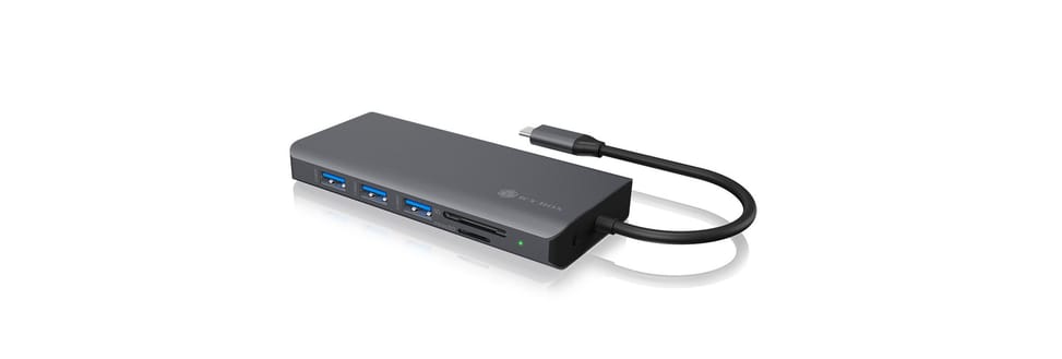 ICY BOX IB-DK4070-CPD Avec fil USB 3.2 Gen 1 (3.1 Gen 1) Type-C Anthracite, Noir (60806) — image 4
