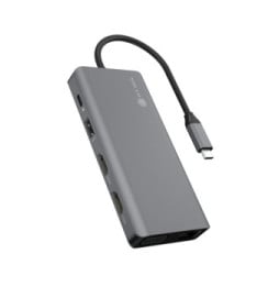 ICY BOX IB-DK4070-CPD Avec fil USB 3.2 Gen 1 (3.1 Gen 1) Type-C Anthracite, Noir (60806)