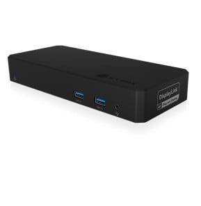 ICY BOX IB-DK2254AC Avec fil USB 3.2 Gen 2 (3.1 Gen 2) Type-C Noir (60802)