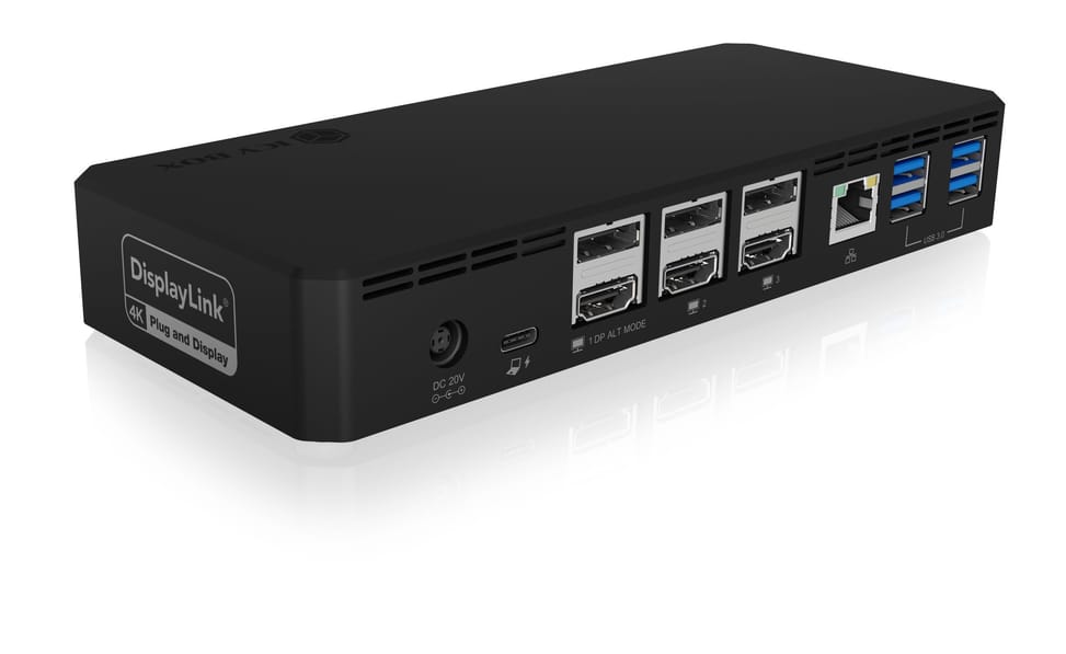 ICY BOX IB-DK2254AC Avec fil USB 3.2 Gen 2 (3.1 Gen 2) Type-C Noir (60802) — image 3