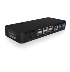 ICY BOX IB-DK2254AC Avec fil USB 3.2 Gen 2 (3.1 Gen 2) Type-C Noir (60802)