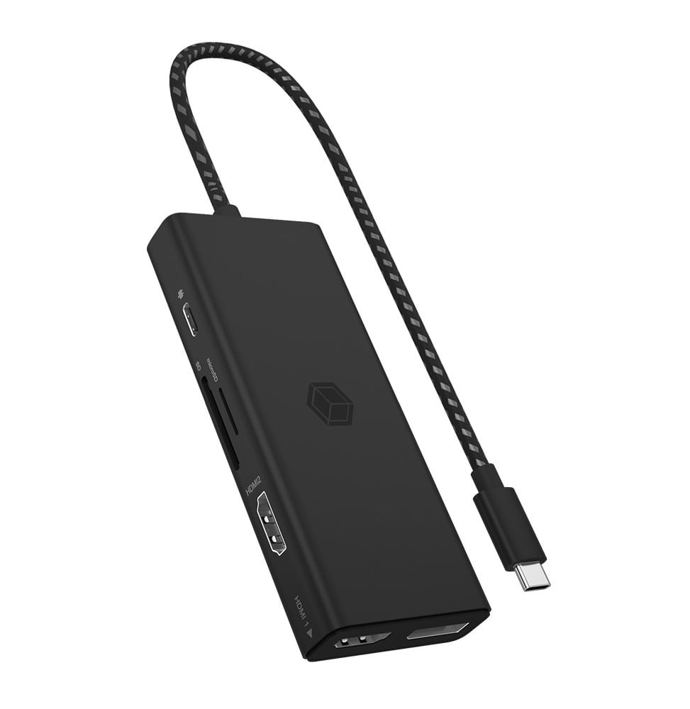 ICY BOX IB-DK4011-CPD Avec fil USB 3.2 Gen 1 (3.1 Gen 1) Type-C Noir (60999)