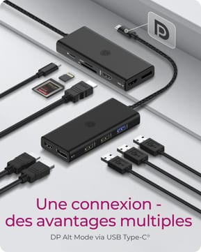 ICY BOX IB-DK4011-CPD Avec fil USB 3.2 Gen 1 (3.1 Gen 1) Type-C Noir (60999) — image 2
