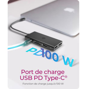 ICY BOX IB-DK4011-CPD Avec fil USB 3.2 Gen 1 (3.1 Gen 1) Type-C Noir (60999)