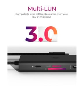 ICY BOX IB-DK4011-CPD Avec fil USB 3.2 Gen 1 (3.1 Gen 1) Type-C Noir (60999)