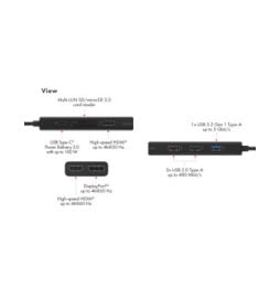 ICY BOX IB-DK4011-CPD Avec fil USB 3.2 Gen 1 (3.1 Gen 1) Type-C Noir (60999)