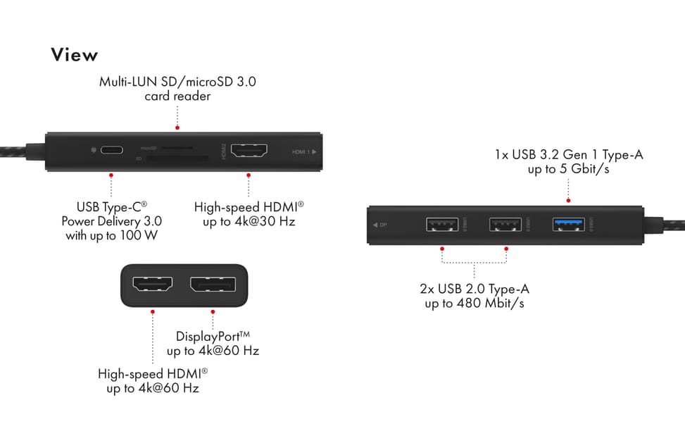 ICY BOX IB-DK4011-CPD Avec fil USB 3.2 Gen 1 (3.1 Gen 1) Type-C Noir (60999) — image 8